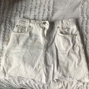 White Jean Skirt - Urban Outfitters
